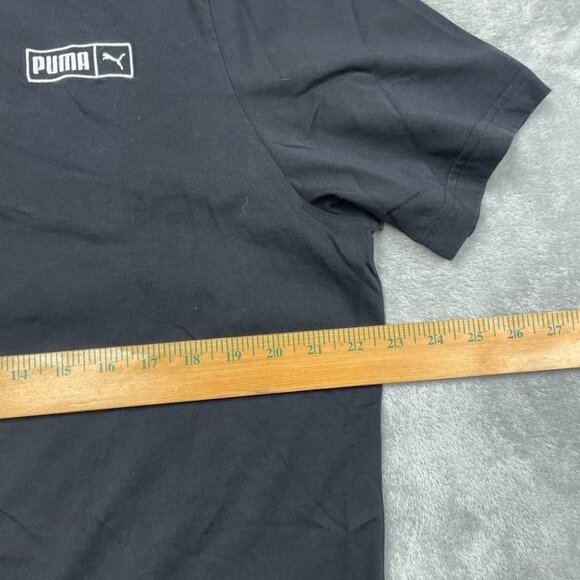 Puma Mens Black Logo XL T-Shirt Casual Crewneck Short Sleeve d0475 - Picture 3 of 8